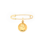 Alfinete e Pingente Anjo em Ouro 18k