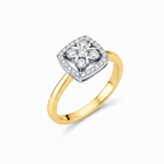 Anel Trevo de Brilhantes Ouro 18k