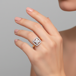 Anel Trevo de Brilhantes Ouro 18k