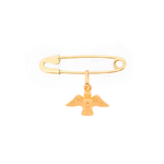 Alfinete e Pingente Espírito Santo Duplo Ouro 18k