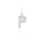 Pingente Letras com Zircônia em Prata 925