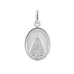 Pingente Nossa Senhora Aparecida Oval em Prata 925