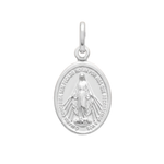 Pingente Nossa Senhora das Graças Oval em Prata 925