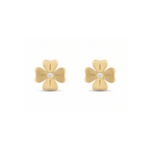 Brinco Flor Brilhantes em Ouro 18k
