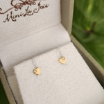 Brinco Coração Brilhantes em Ouro 18k para Bebês