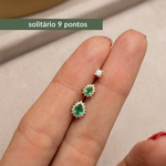 Brinco Solitário de Brilhantes 9 pts em Ouro 18k para Bebês