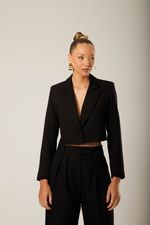 Blazer Alfaiataria Curto Antônia Preto