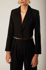 Blazer Alfaiataria Curto Antônia Preto