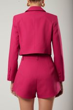 Blazer Alfaiataria Curto Antônia Rosa Magenta