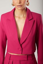 Blazer Alfaiataria Curto Antônia Rosa Magenta
