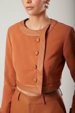Blazer Couro Saide Marrom Naturale