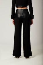 Calça Couro Saide Preto