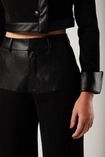 Calça Couro Saide Preto