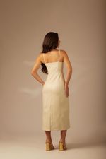 Vestido Couro Margarete Off White