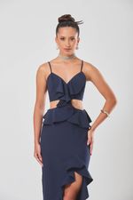 Vestido Ametista Azul Marinho