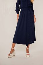 Saia Midi Aisha Azul Marino