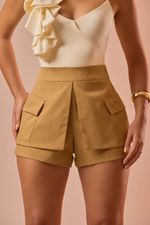 Short Cargo Camis Bege Khaki