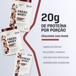 Fresh Whey Protein - Chocolate e Avelã 900g - 20g de Proteínas por Porção - Suplementos Naturais, Dux