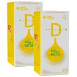 Kit 2x True Source Vitamin D For Baby E Kids (30Ml) Framboesa
