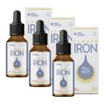 Kit 3x Liquid Iron For Baby & Kids 30ml Morango- True Source