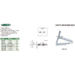 Micrômetro de Profundidade INSIZE 0 a 150mm Base 101,5mm Ponta Esferica - 3240-150S