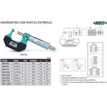 Micrômetro Externo INSIZE com Ponta Esférica 50 a 75mm x 0,01mm Tipo A - 3260-50A