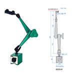 Base Magnética INSIZE com Alta Força de Travamento 80kgf H=385mm Base 50x60mm - 6222-81