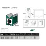 Bloco em V Magnético INSIZE Ø6 a 67mm (120x70x95mm) - 6801-1203
