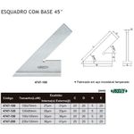 ESQUADRO COM BASE 45° 120x80mm - 4747-120