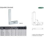 ESQUADRO PLANO COM BASE 200x130mm - 4792-200