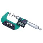 Micrômetro Digital INSIZE com Disco para Engrenagem (Fuso Não Giratório) 0 a 25mm / 0 a 1