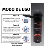 Kit Aplicador + Fibra Capilar Castanho Médio – Resultado Natural e Imediato