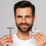 Kit Aparelho de Barbear Clássico Enox + 4 Lâminas – Precisão e Cuidado Completo