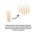 Kit Palito para cutículas especial 4 pts com 6 unidades cada cod. 370