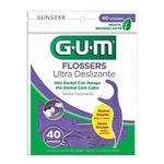 Kit fio Dental Gum FLOSSER ULTRA DESLIZANTE 3 pts com 40 unid cada 887