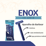 APARELHO DE BARBEAR DESCARTAVEL ENOX 2 LAMINAS (10 UNID) 1762