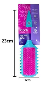 Escova Flex De Fitagem Ricca Curls Cachos Mais Definidos Cor Azul E Rosa 2445