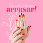 Unhas Postiças Vermelho Hot Belliz 1248 Vermelho Liso