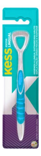 Escova Lingual Kess Para Higienização Da Língua Cerda Macias Cores Azul 2009