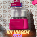 CONJUNTO DE VIAGEM CASE COM 3 FRASCOS RICCA 3347