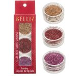 GLITTER BELLIZ PARA DECORACAO DE UNHAS COLOR 1829