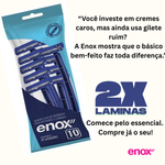 Kit aparelho de Barbear Descartável Enox 2 LAMINAS (3 kit com 10 UNID cada) 1762