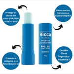 PROTETOR SOLAR LABIAL NEUTRO RICCA FPS30 BLISTER 3813