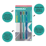 PACK COM 3 ESCOVAS DENTAIS KESS PRO EXTRA MACIAS 2109