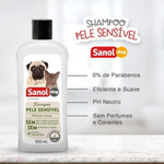 SHAMPOO PELE SENSÍVEL SANOL DOG 500ml 6382