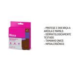 ADESIVO PROTECAO DE MAMILOS RICCA REUTILIZAVEL MARROM 3440