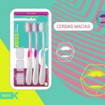 Pack Com 3 Escovas Dentais Kess Extreme Clear Macias 2101