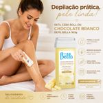 CERA REFIL ROLL-ON CHOCOLATE BRANCO 100G DEPILBELLA