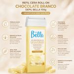 CERA REFIL ROLL-ON CHOCOLATE BRANCO 100G DEPILBELLA