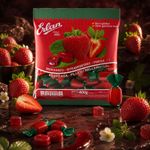 BALA DURA RECHEADA ERLAN MORANGO 400G 113004